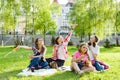 Women with children in the park Royalty Free Stock Photo