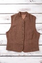 Women classic style brown vest. Royalty Free Stock Photo