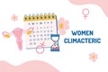 Women climacteric, menopause concept background