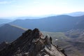 A women climbing Torreys Peak. Front Range, Colorado Rocky Mountains Royalty Free Stock Photo