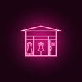 women clothing store outline icon. Elements of Mall Shopping center in neon style icons. Simple icon for websites, web design, Royalty Free Stock Photo