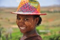 Women with colorful hat Royalty Free Stock Photo