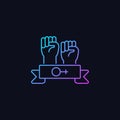 Women community gradient vector icon for dark theme