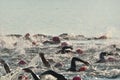 Women Competing in Open Water Swim Race