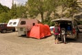 Women cooking salmon during the annual residents-only salmon fishing