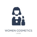 Women Cosmetics icon. Trendy flat vector Women Cosmetics icon on