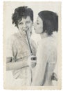 Women couple vintage photo stylization