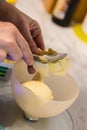 Women creating pastry for tasty and homemade christmas cookies