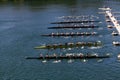 Women Crew Race On Lake Natomas Folsom California Start