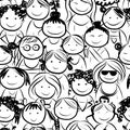 Women crowd, seamless pattern for your design