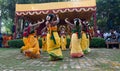 Women dancers performing in Holi celebration, India