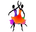 Women Dancing Clip Art 2 Royalty Free Stock Photo