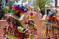 Women dancing at the festival of indigenous people in South America, north Chile