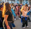 Women Dancing on Leonidas Street at the Poboy Festival in New Orleans