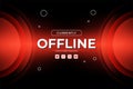 Currently offline twitch banner background with geometric style