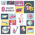 Women Day clip art set