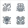 women day line icons. linear set. quality vector line set such as strength, womens day, woman suffrage