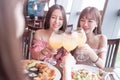 Women dine in restaurant Royalty Free Stock Photo