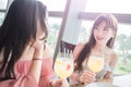 Women dine in restaurant