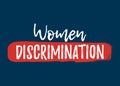 Women Discrimination label. Font with Brush. Equal Rights Badges