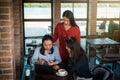 Women discussing business and having a coffee Royalty Free Stock Photo