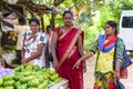 Women in Divithotawela`s street market, Sri Lanka