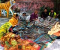 Women doing embroidery