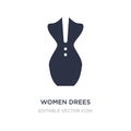 women drees icon on white background. Simple element illustration from Fashion concept
