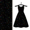 Women dress fabric with space pattern