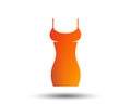 Women dress sign icon. Intimates and sleeps.