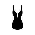 Women dress vector illustration, solid style icon