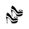 Women dressy shoes icon, simple style