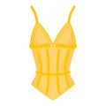 Women elegant undergarment or sexy female underwear yellow corset. Fashion concept