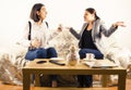 Women engaged in conversation Royalty Free Stock Photo