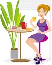 Women enjoy afternoon tea Royalty Free Stock Photo