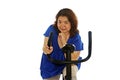 Women are exercising by cycling, Royalty Free Stock Photo