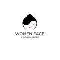 Women face logo vector illustration design