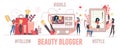 Women Fashion Beauty Blog and Vlog Content Set