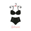 Women fashion logo design template Lingerie emblem