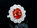 Women fashion sapphire gold diamond ring