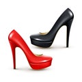 Women fashion shoes. Vector detailed realistic illustration Royalty Free Stock Photo