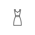 Women fashionable night dress line icon