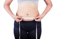 Women fat belly concept Royalty Free Stock Photo