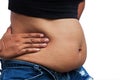 Women with fat belly Royalty Free Stock Photo