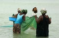 Women fishing in mosambique