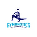 Women fitness exercise logo vector. Gymnastics Logo Template. Healthy Sexy body vector