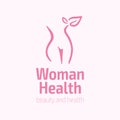 Women fitness logo icon. Sports, health, spa, yoga, beauty vector logo. Woman silhouette logo. Diet logo. Spa salon logo Royalty Free Stock Photo