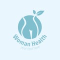Women fitness logo icon. Sports, health, spa, yoga, beauty vector logo. Woman silhouette logo. Diet logo. Spa salon logo Royalty Free Stock Photo