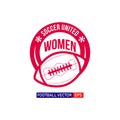 Women Football Logo Vector Template Design Illustration Royalty Free Stock Photo
