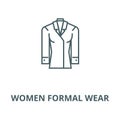 Women formal wear vector line icon, linear concept, outline sign, symbol